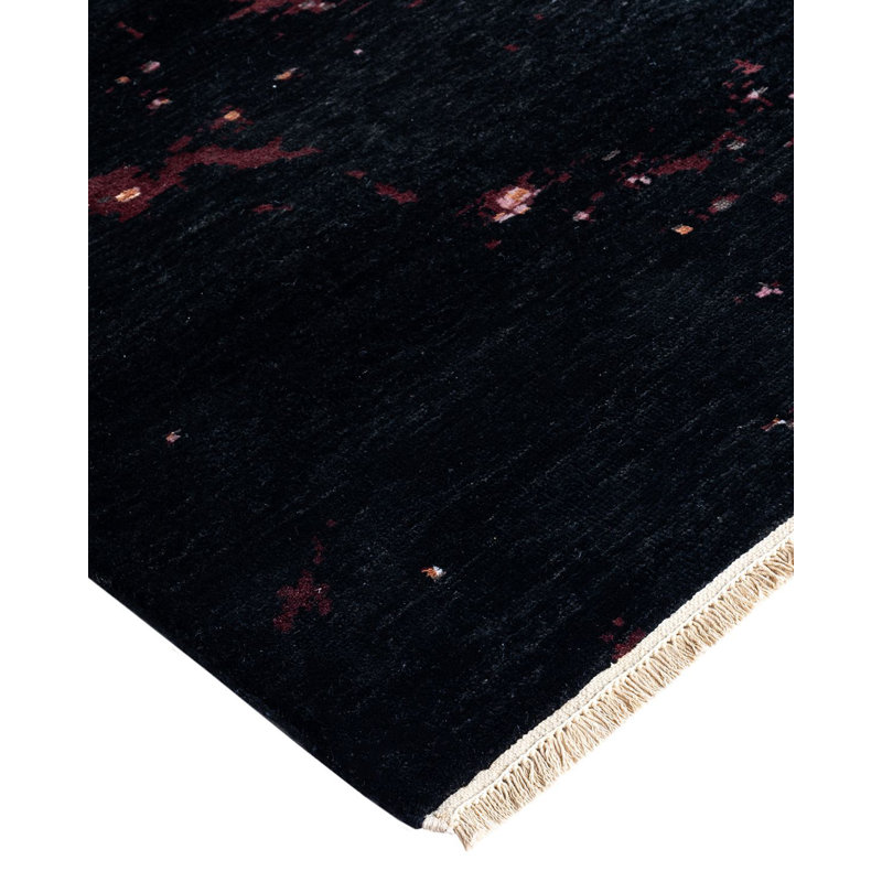 Overdyed One-of-a-Kind 9' 1" X 12' 1" Hand Knotted Area Rug