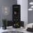 8 2-shelf Bar Cabinet, Black , Modern Living Accessory Contemporary Storage