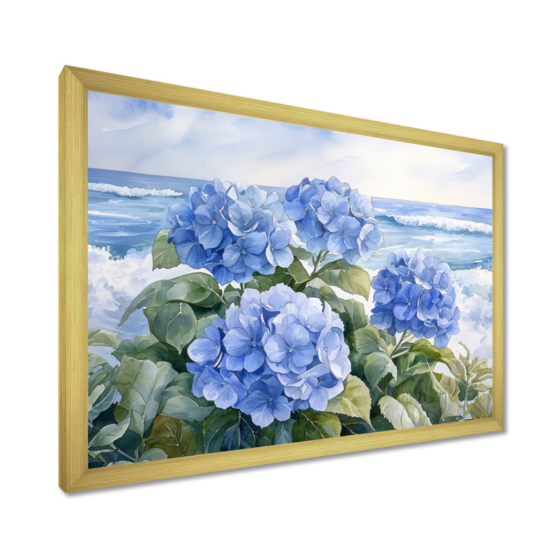 Ioab - Floral Wall Art, H 12 po x l 20 po, Picture Framed, Doré