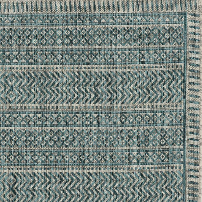 Tapis bleu sarcelle en polypropylène 3 pi x 4 pi