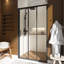 Porte de douche coulissante semi-sans cadre l 48 po x H 70 po
