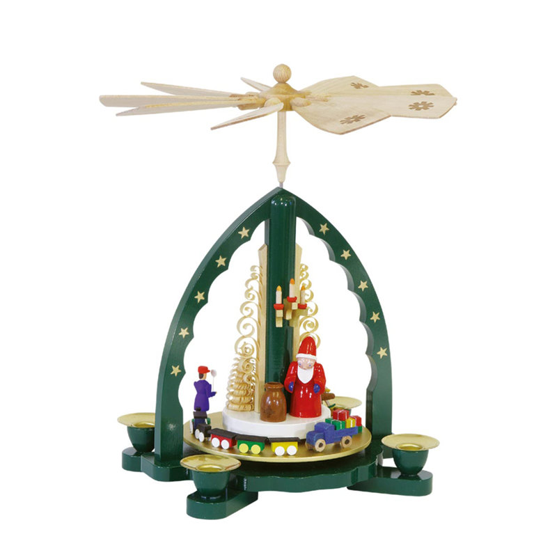 Pyramide en arches pour père noël et jouets richard glaesser