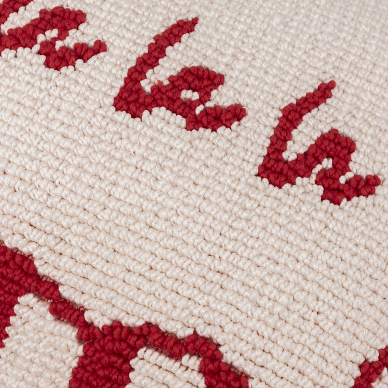 Rectangular Cushion, Polyester, Red Candy Fa La La