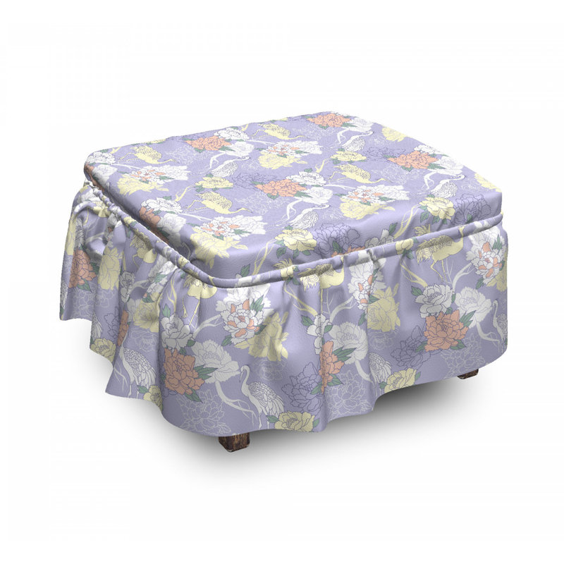 Housse pour repose-pieds lavande oriental