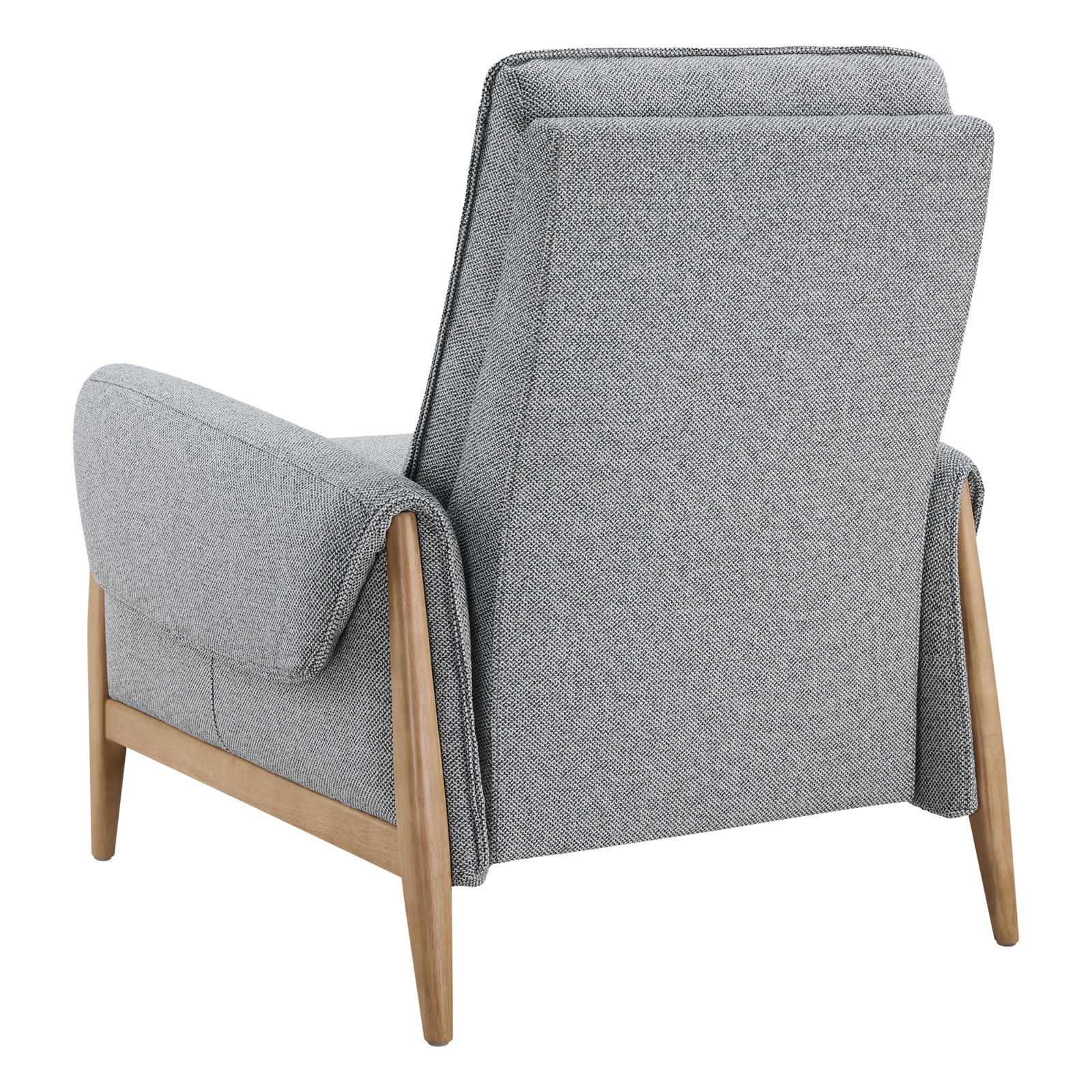 Michelle 36.2" Upholstered Manual Recliner, Gray Polyester Blend