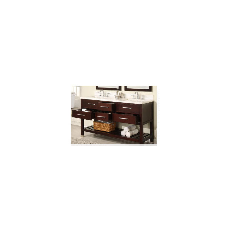 Meuble-lavabo double de salle de bain 60 po Priva