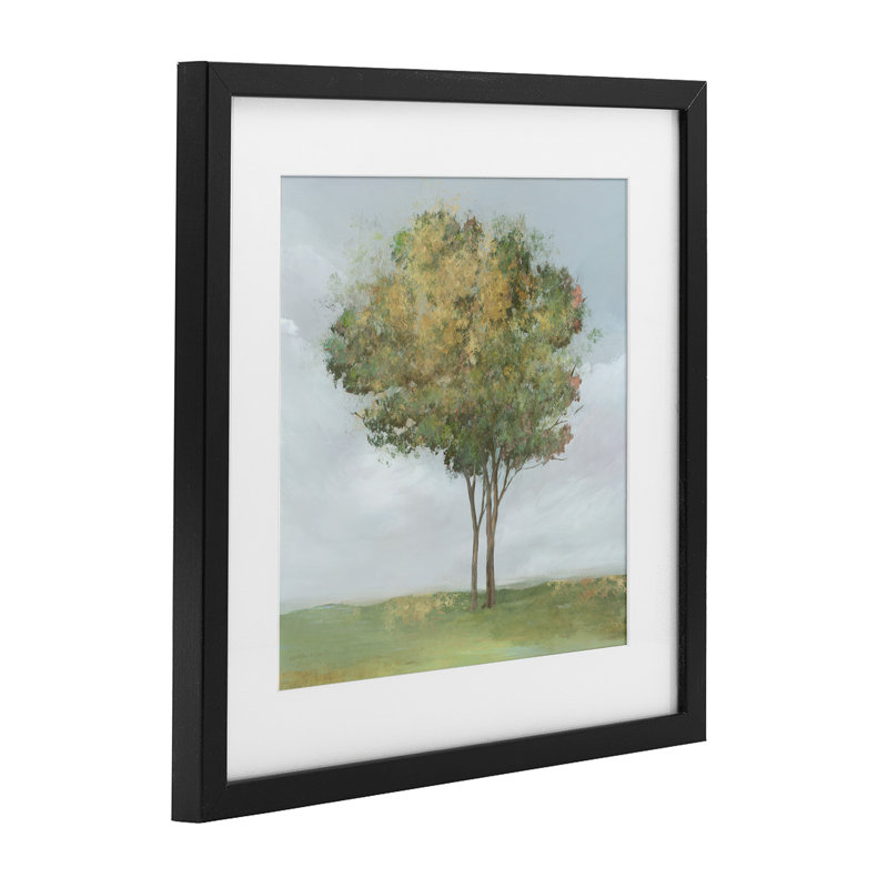 «Looming Spring Tree Bloom», reproduction encadrée sous verre, conception de Ian C., H 13 po x l 13 po, Cadre noir minuit