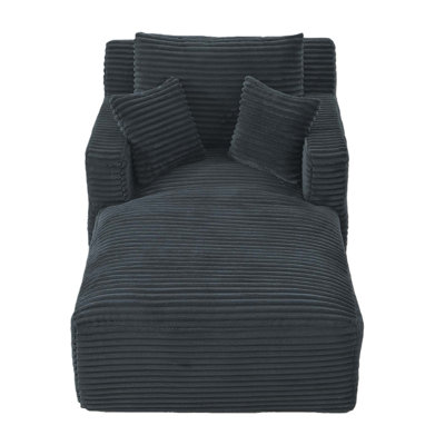 65.4" Corduroy Upholstered Compression Recliner Sofa