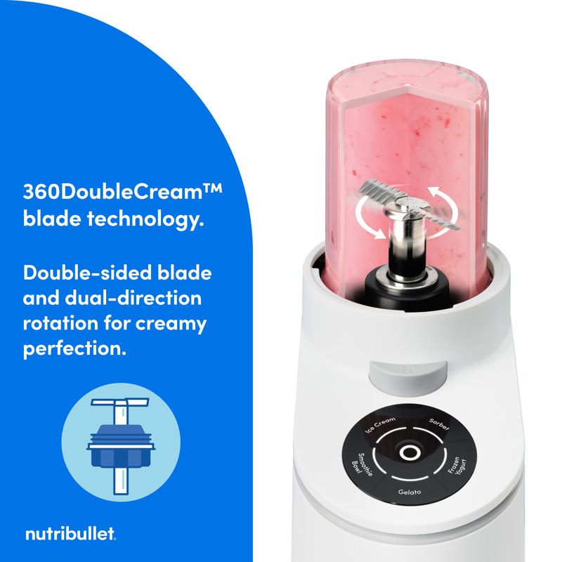 nutribullet Chill Ice Cream Maker Matte White, Matte White