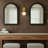 Wood Ball Framed Arched Wall Mirror-574951415-574951414