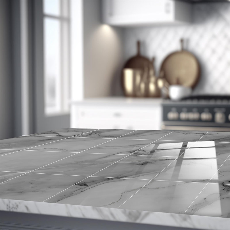 Caity 38.71cm W x 38.71cm L Vinyl Peel and Stick Mosaic Tile