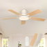 Ventilateur de plafond 52 po avec lumières DEL et télécommande Karlena (ensemble de 2)