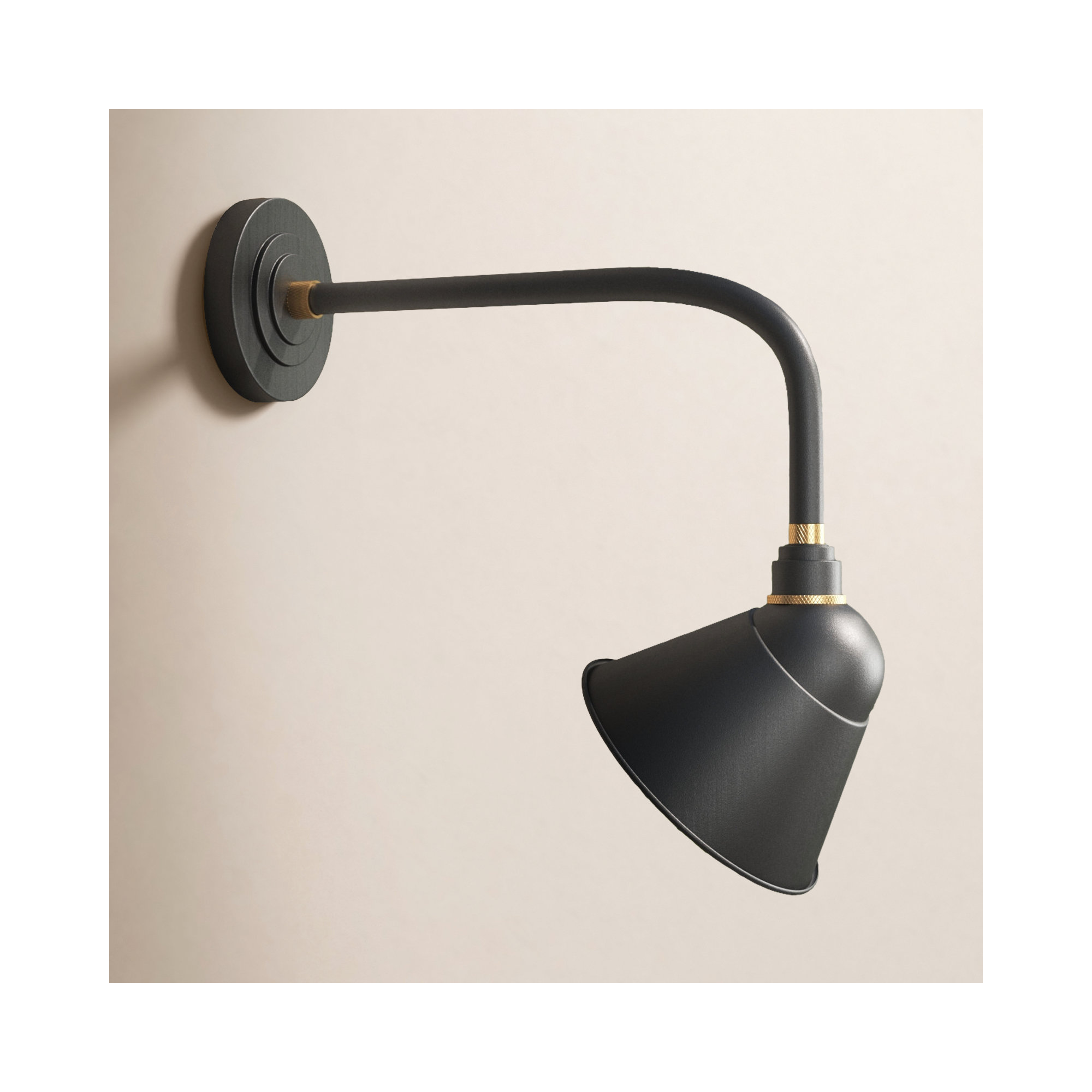 Bertram Single Light Bell Outdoor Wall Light, 20.5" H x 9" W x 20" D, Textured Black