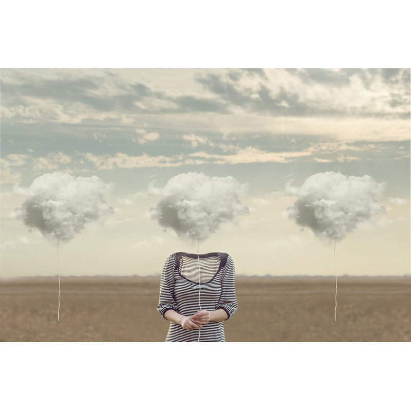 Woman And Cloud - Wrapped Canvas Print, 30cm H x 46cm W x 3.8cm D