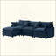 Canapé modulaire modulaire en L de 105 po avec canapé 3 places en chenille souple et repose-pieds assorti pour salon-1725702407