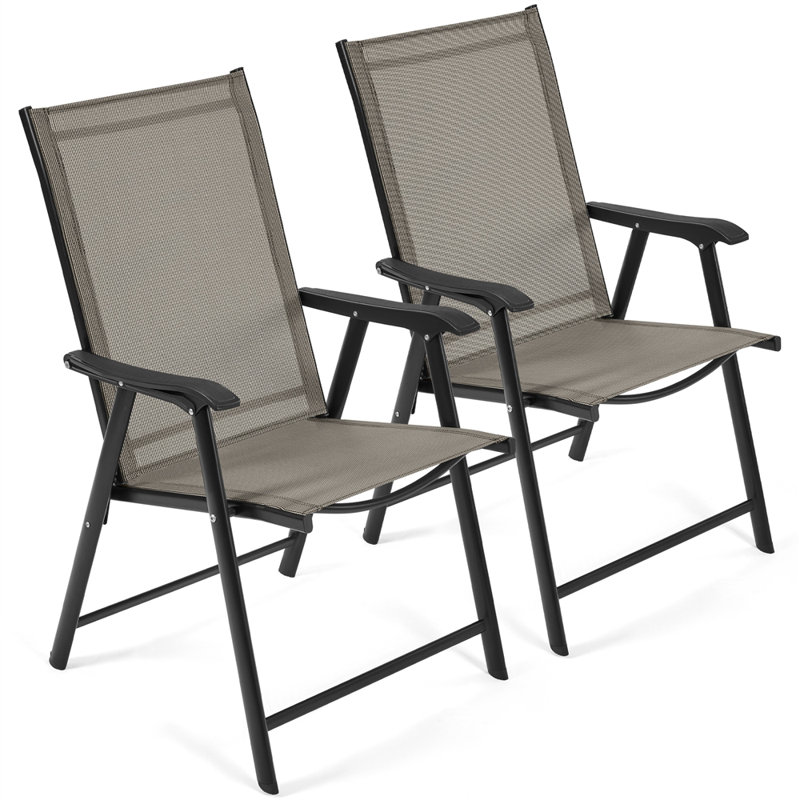 Fauteuil de patio pliant Jordin, Brun