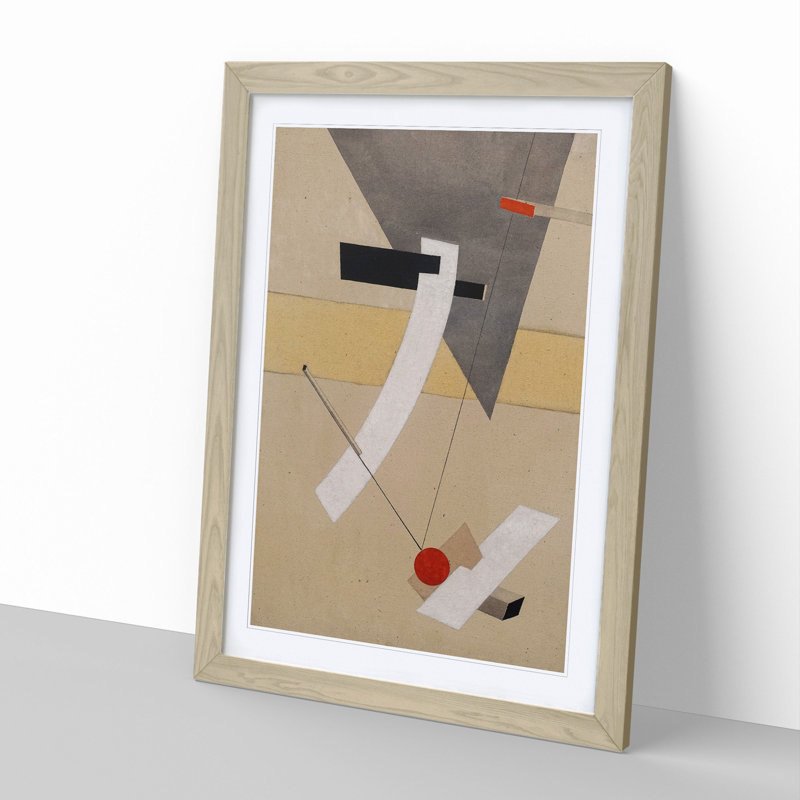 Proun 12E by El Lissitzky - Framed Print, 65cm H x 48cm W x 2cm D, Oak Framed