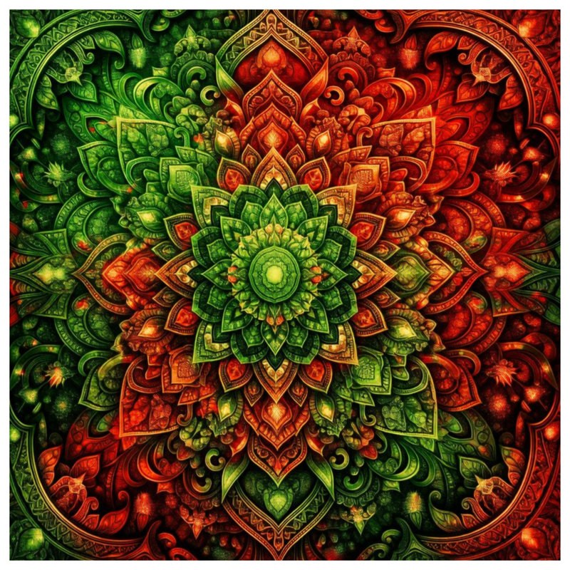 Intricate Mandala Pattern Comforter, Twin Extra Long
