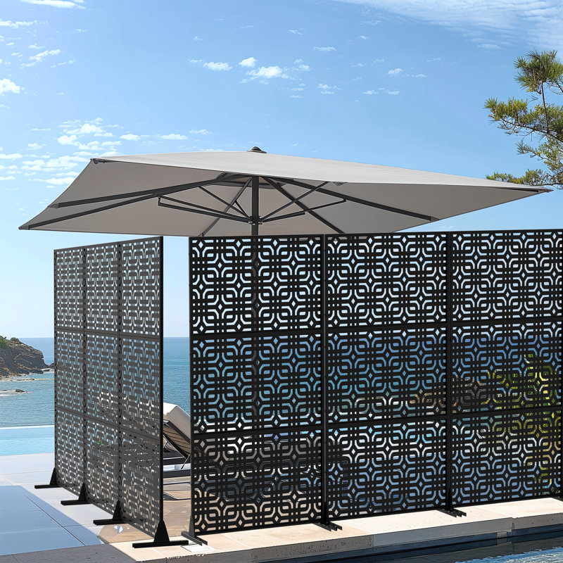 Outdoor Privacy Screen, Noir, H 72 po x l 47 po x P 16 po