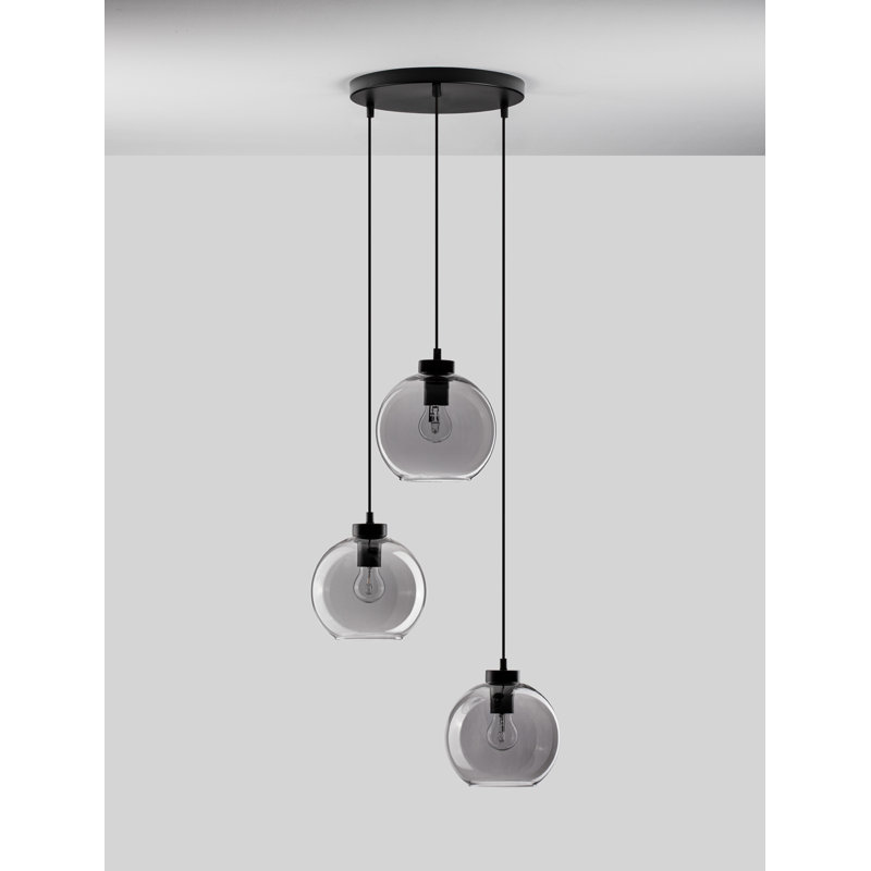 3 - Light Black Cluster Pendant