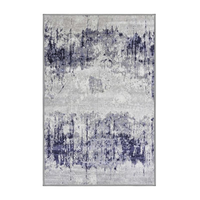 Tapis oriental gris / bleu marine