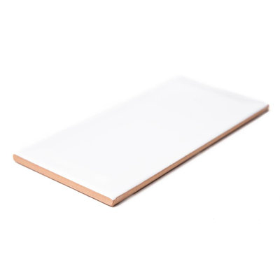 Carreau de céramique blanc brillant 3 po x 12 po Blecker
