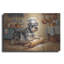  «Schnauzer miniature dans la cuisine» par Rich Monet, art mural en métal, 24 po x 16 po-634403727