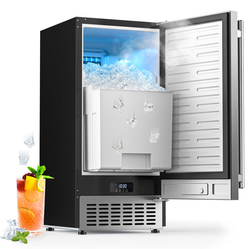 CIM Coolski 15" 100lbs/24h Under Counter Built-in Freestanding Ice Maker Machine For Commercial Use & Home Use