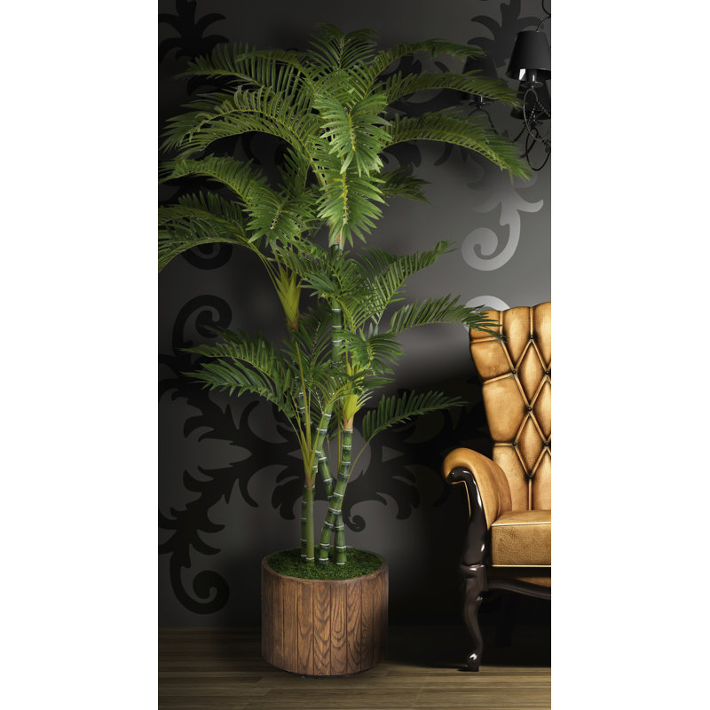 Palmier artificiel Panama en pot, 77"