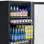 Réfrigérateurs et refroidisseurs à boissons 428L encastrés avec porte battante droite, fabrication en acier inoxydable et porte en verre protégée contre les rayons UV-119716602