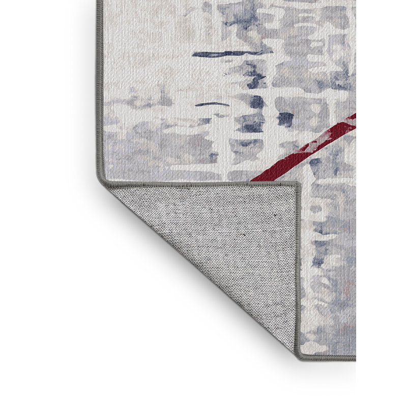 Machine Washable Gray Area Rug, Square 8'