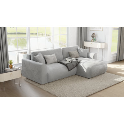 Gianni 4 Seater Velvet Corner Sofa Chaise