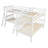 L-Shaped Bunk Bed With Ladder,Twin Size-Gray