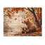 Mère ours avec des oursons en automne I - art mural en bois d'ours - sur bois de pin naturel-1208079640