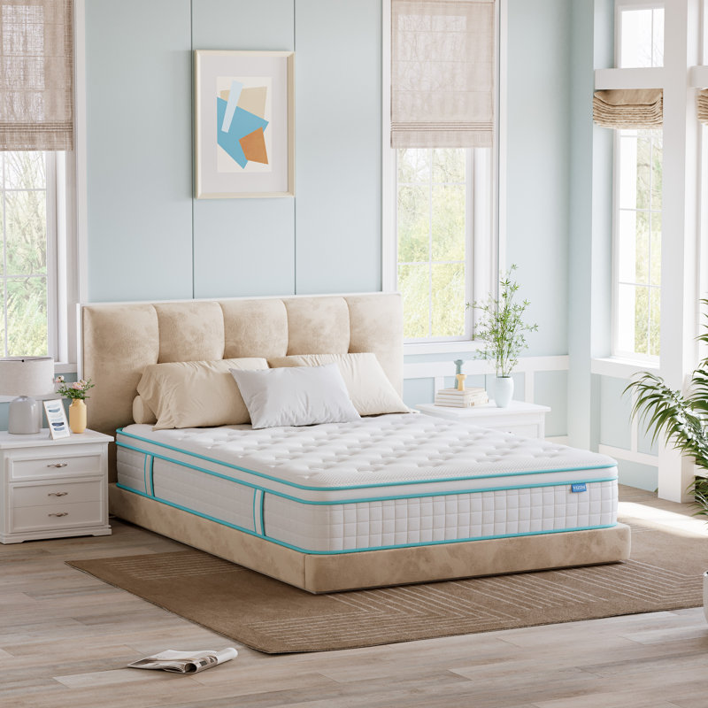 10"/12" Cooling Medium Hybrid Memory Foam Mattress, 10", Queen