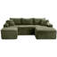 Canapé modulaire en forme de U 94,5 po avec assise profonde, aucun assemblage requis, canapé-lit modulaire pour salon