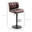 Ensemble de 2 tabourets de bar avec siège réglable et base en métal pour bar personnel