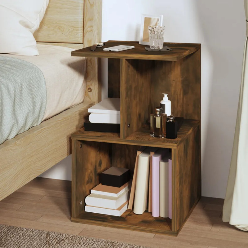 Donahue Bedside Cabinet Engineered Wood, Brown Oak, 2