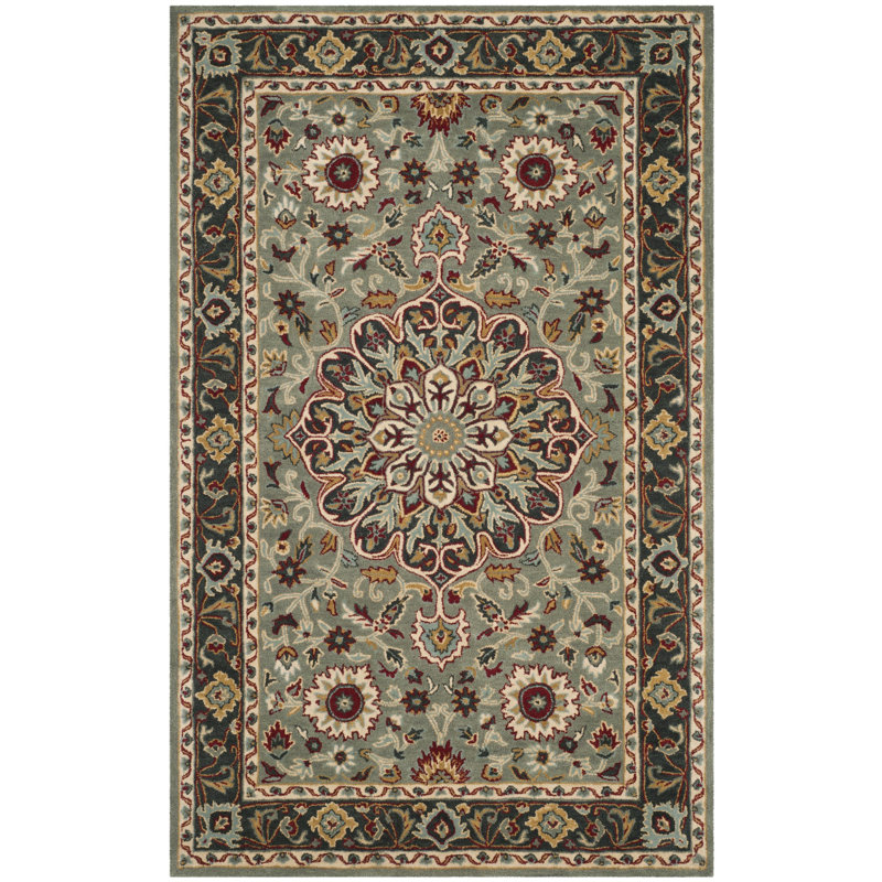 Tapis gris / gris anthracite en laine touffeté à la main Cranmore, Rectangle 2 pi x 3 pi