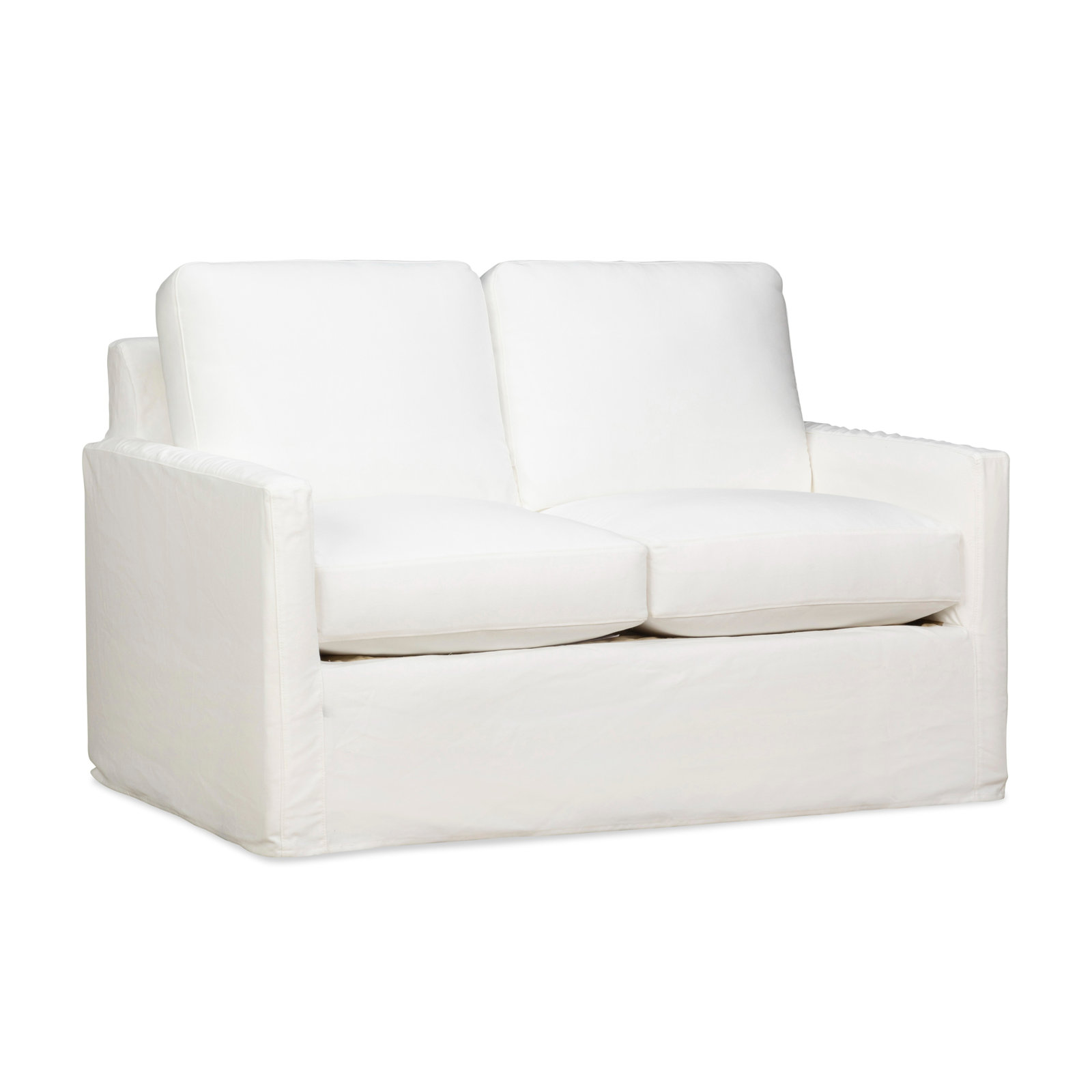 Savannah 58'' Slipcovered Loveseat, Classic Bleach White Twill