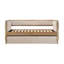 Lit de jour moderne transitionnel avec couchette coulissante, revêtement beige Boucle et finition en bois naturel
