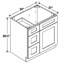 Armoire combinée avec meuble-lavabo gris Shaker 1800cabinets-137829259-137829260