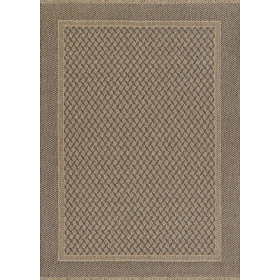 Traysean Penncross Geometric Natural Black Indoor Outdoor Area Rug