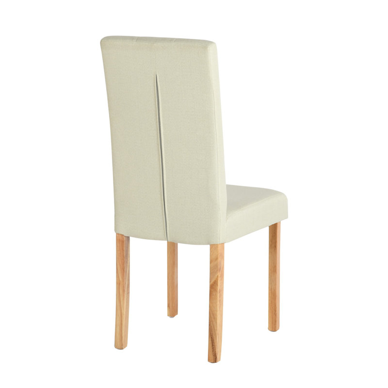 Dianette 47cm H Tufted Linen Upholstered Parsons Chair in Beige