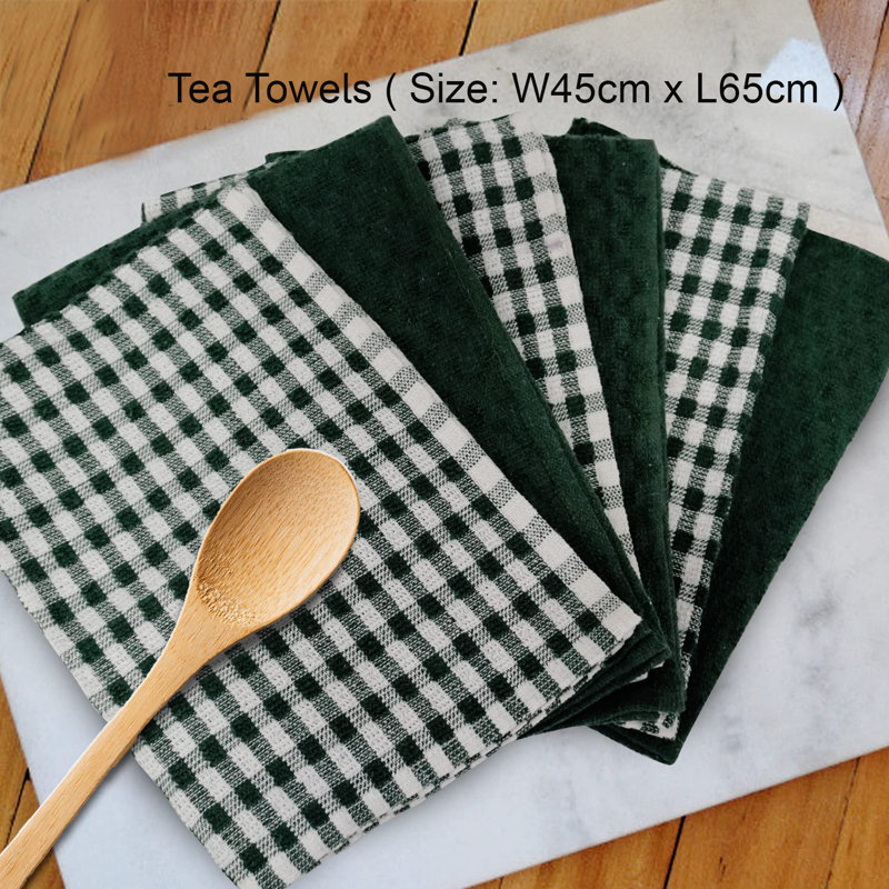 6 Pieces Tea Towei, Green