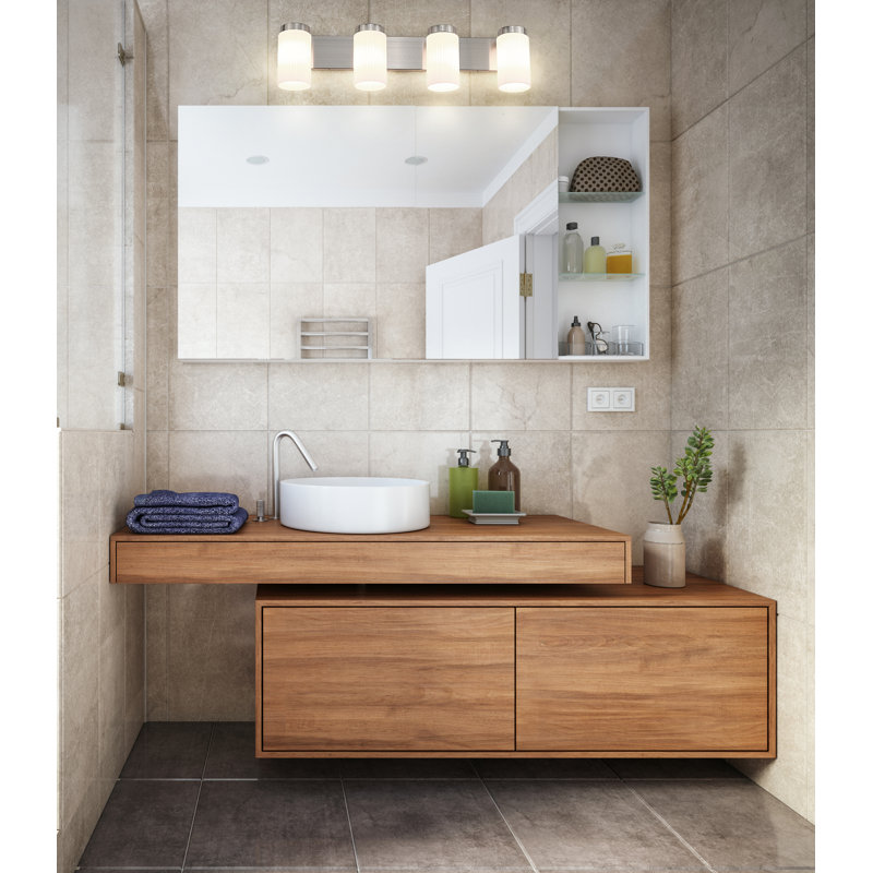 Rosevale 4 Light Vanity, Brushed Nickel