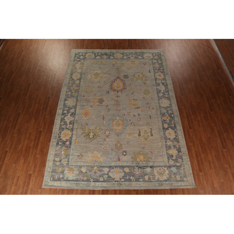 Vegetable Dye Oushak Turkish Large Rug 10x14
