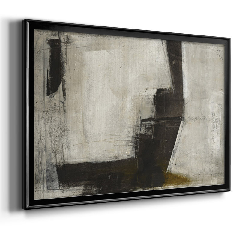 Toile tendue avec cadre en toile "Futur Nostalgia I", H 26 po x l 38 po x P 1,5 po, Noir