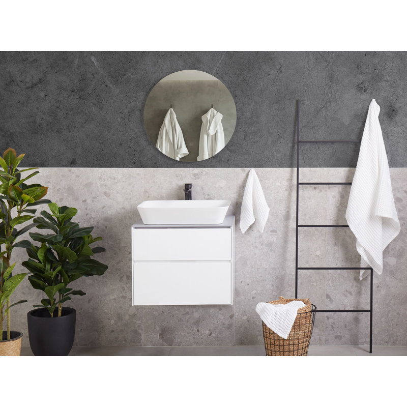 Erubey 600mm Single Bathroom Vanity with Ceramic Basin, White