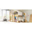 Lit superposé simple en bois avec tente-124917813